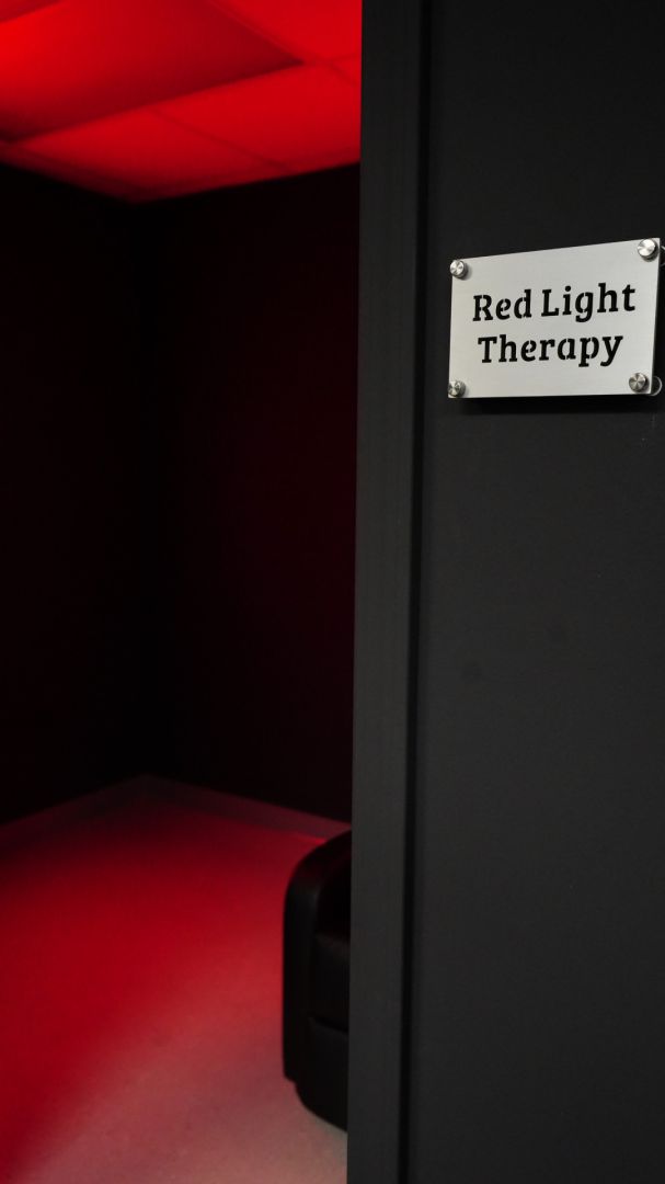 Red light therapy room