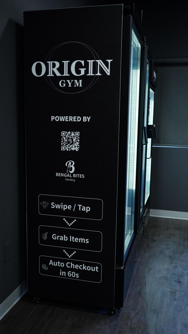 Origin Gym smart vending with grab and go items